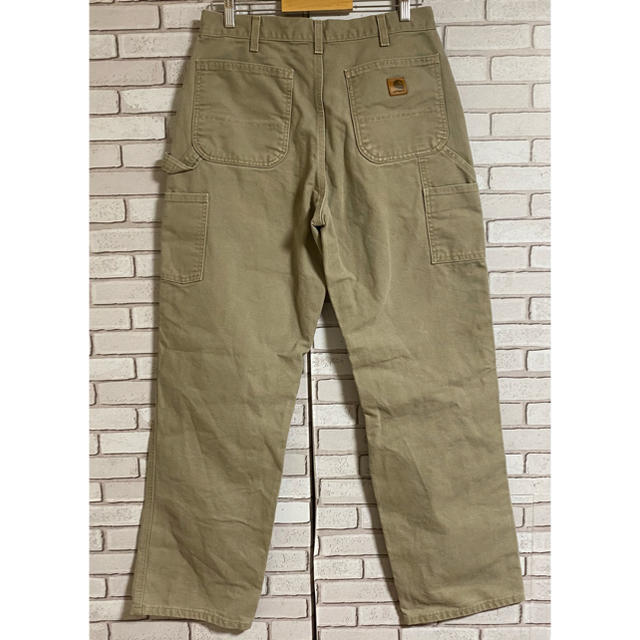 carhartt(カーハート)の90s 古着 カーハート メキシコ製 ダック地 ペインターパンツ 革タグ グレー メンズのパンツ(ペインターパンツ)の商品写真