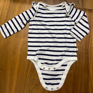 ベビーギャップ(babyGAP)の美品★babyGAP フリルボーダー ロンパース(ロンパース)