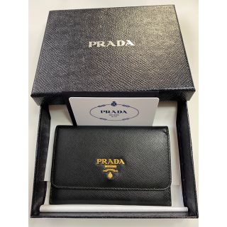 プラダ(PRADA)のmii様専用　お値下げ中　PRADA プラダ　革　名刺入れ　カードケース　黒(名刺入れ/定期入れ)