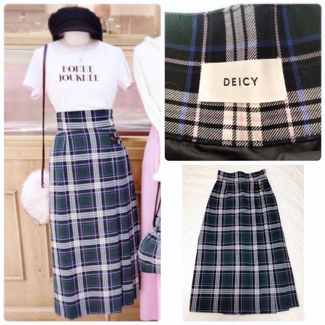 deicy - 【8日に削除】 DEICY／チェックプリーツスカート