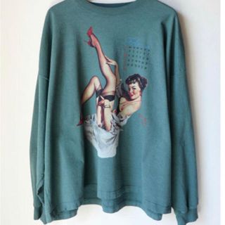 DAIRIKU pinupgirl long sleeve グリーン(Tシャツ/カットソー(七分/長袖))