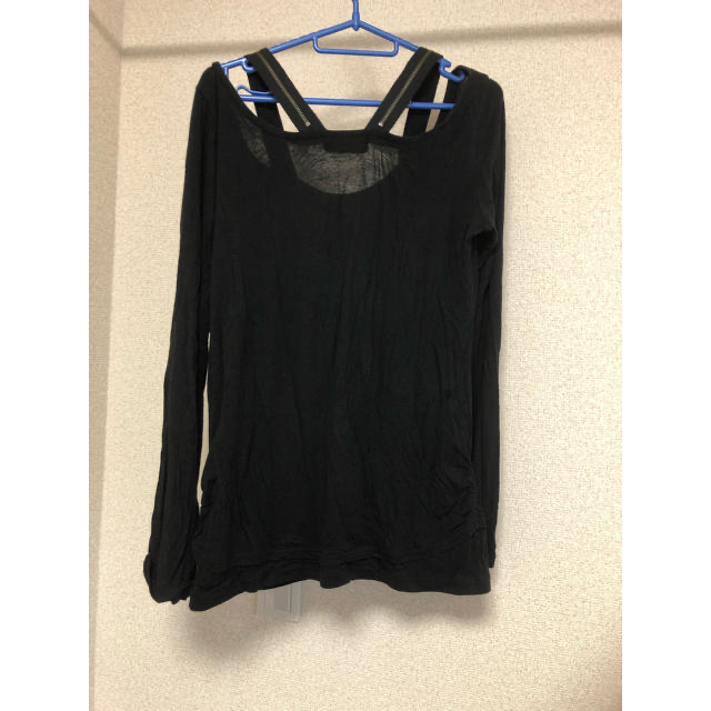 BACKS(バックス)のBACKS  黒Tシャツ　カットソー レディースのトップス(カットソー(長袖/七分))の商品写真