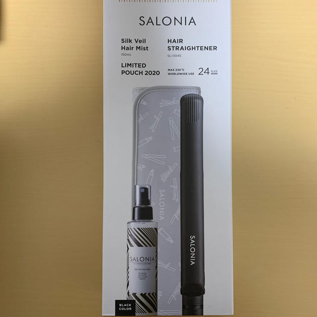 サロニア ヘアアイロン SAL19024HB SL-004s ミスト付き スマホ/家電/カメラの美容/健康(ヘアアイロン)の商品写真