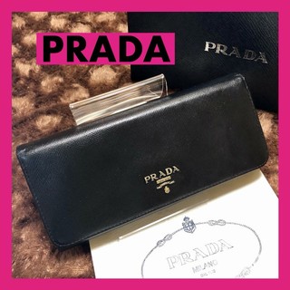 プラダ(PRADA)の美品　PRADA　プラダ　サフィアーノ　長財布　財布　折り財布　レディース(財布)