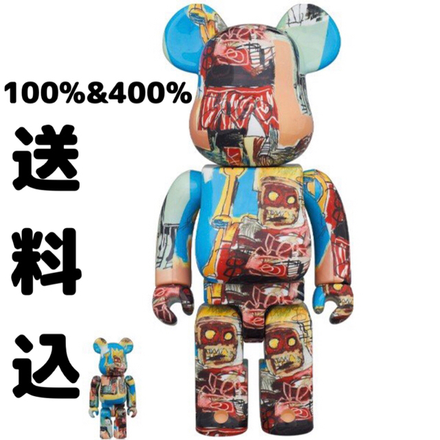 フィギュアBE@RBRICK JEAN-MICHEL BASQUIAT 100&400