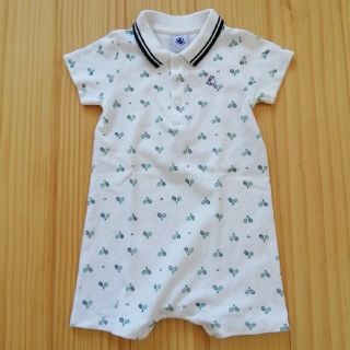 プチバトー(PETIT BATEAU)のsakura様専用　ロンパース　プチバトー　ラケット柄(ロンパース)