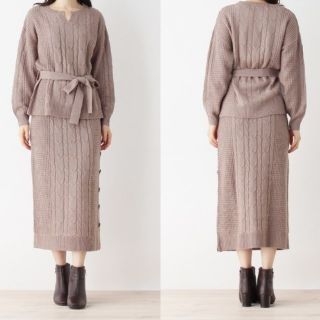 グローブ(grove)の【美品】grove ニットセットアップ(セット/コーデ)