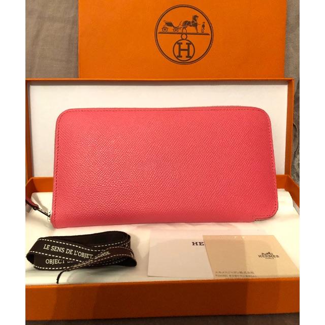 HERMES⭐︎アザップ⭐︎ロング⭐︎ローズアザレ⭐︎オールレザー付属品完備