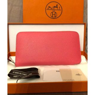 エルメス(Hermes)のHERMES⭐︎アザップ⭐︎ロング⭐︎ローズアザレ⭐︎オールレザー付属品完備(財布)