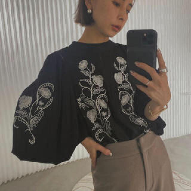 Ameri VINTAGE(アメリヴィンテージ)のLADY EMBROIDERY PUFF BLOUSE レディースのトップス(シャツ/ブラウス(長袖/七分))の商品写真