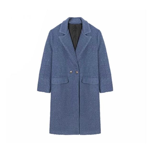 ZARA - 秋冬新作☃️2665◆blue ロングコート