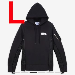 サカイ(sacai)のNike x sacai Hoodie ブラック 確実正規(パーカー)