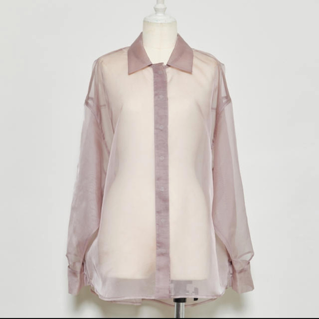 Rosary moon(ロザリームーン)のロザリームーン　Organdy Shirt オーガンジーシャツ　 レディースのトップス(シャツ/ブラウス(長袖/七分))の商品写真