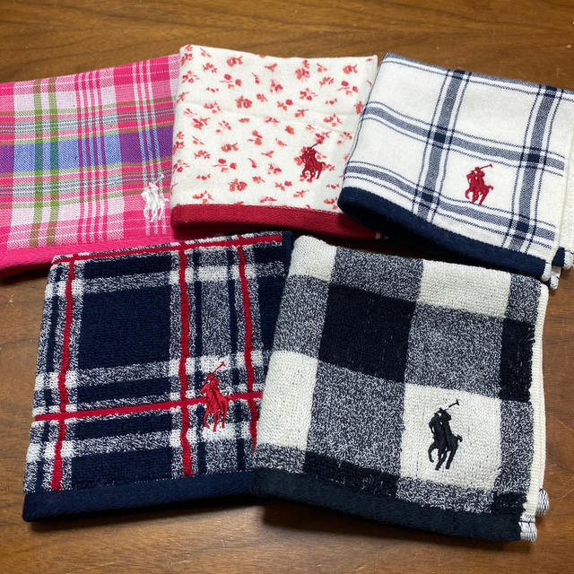 Ralph Lauren(ラルフローレン)のもも様専用　7 ラルフローレン　ハンカチ　5枚セット レディースのファッション小物(ハンカチ)の商品写真