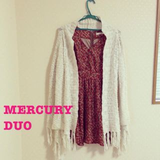 マーキュリーデュオ(MERCURYDUO)のフリンジガウン(ノーカラージャケット)