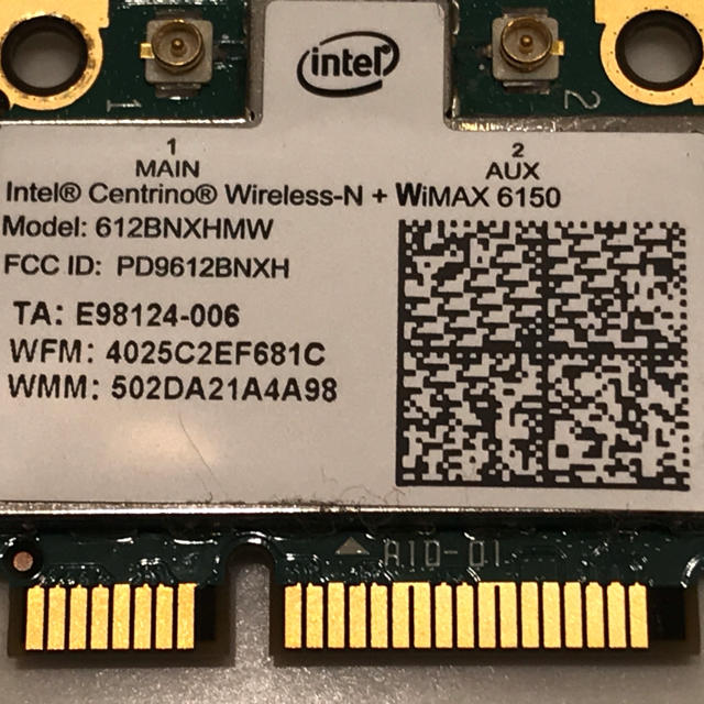 Intel Centrino Wireless-N+WiMAX 無線LANカード スマホ/家電/カメラのPC/タブレット(PCパーツ)の商品写真