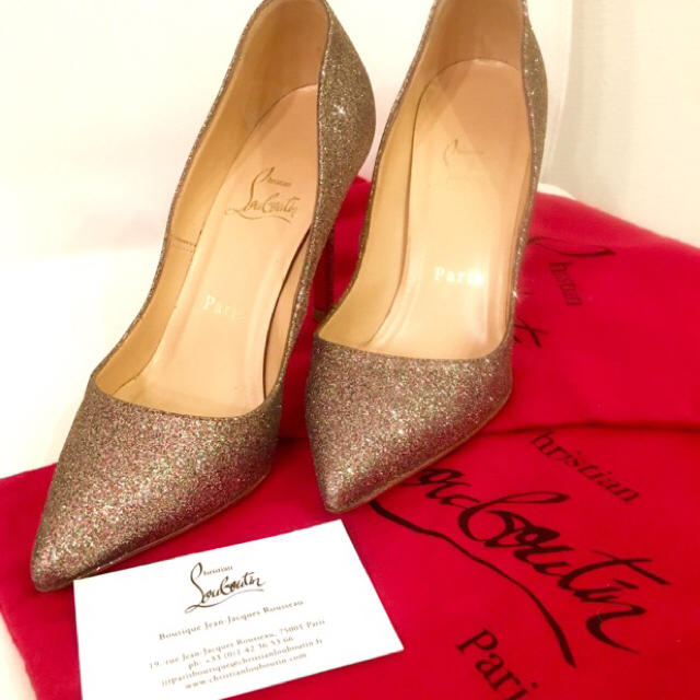 Christian Louboutin(クリスチャンルブタン)のルブタン グリッターパンプス 35ハーフ レディースの靴/シューズ(ハイヒール/パンプス)の商品写真