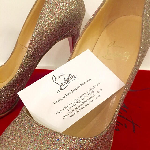 Christian Louboutin(クリスチャンルブタン)のルブタン グリッターパンプス 35ハーフ レディースの靴/シューズ(ハイヒール/パンプス)の商品写真