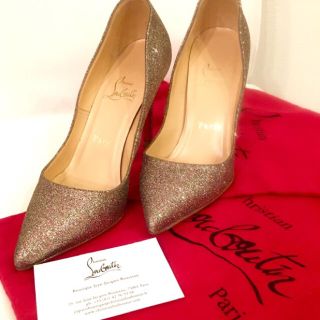 クリスチャンルブタン(Christian Louboutin)のルブタン グリッターパンプス 35ハーフ(ハイヒール/パンプス)