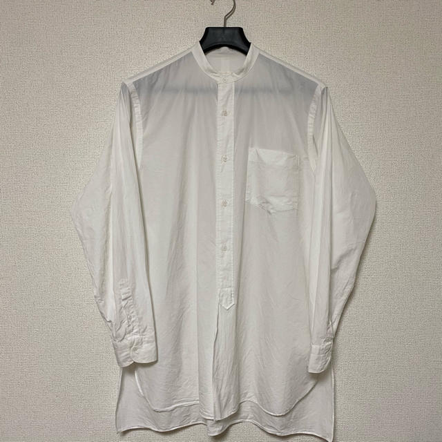【定価26,400円】COMOLI バンドカラーシャツ　WH サイズ２ 19AW