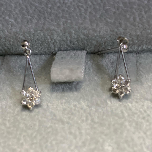 K14ホワイトゴールド ピアス WG チェーンピアス ジュエリーツツミ-