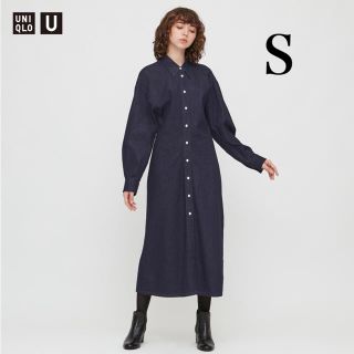 ユニクロ(UNIQLO)のユニクロ　ユニクロユー　ルメール  ユニクロu デニムロングシャツワンピース　S(ロングワンピース/マキシワンピース)