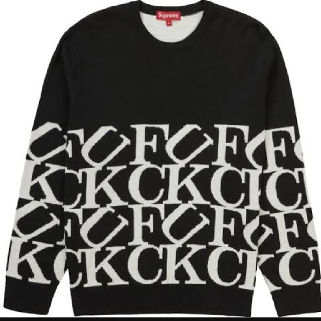 正規取扱店 Fuck 20SS Supreme Sweater ブラック　L 黒 ニット/セーター