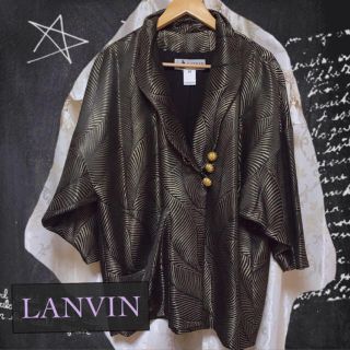 ランバン(LANVIN)のLANVIN paris ランバン　シルクウールジャケット　コートモード(ノーカラージャケット)