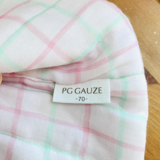 GUNZE(グンゼ)のPG GAUZE ガーゼベスト チェック　70 キッズ/ベビー/マタニティのベビー服(~85cm)(ジャケット/コート)の商品写真