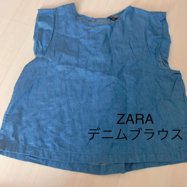 ZARA(ザラ)のZARAザラデニムブラウス　最終値下げ レディースのトップス(シャツ/ブラウス(半袖/袖なし))の商品写真