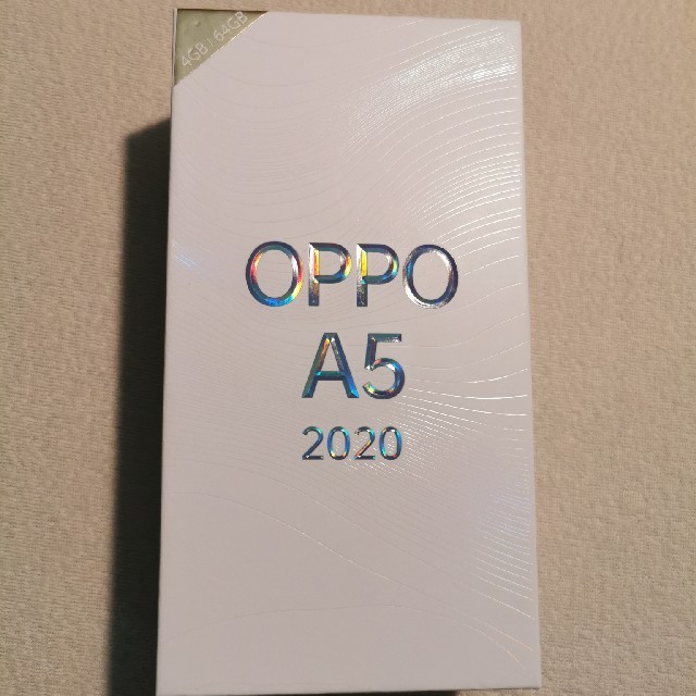 スマートフォン/携帯電話OPPO A5 2020 モバイル版　ブルーほぼ新品