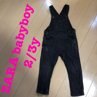 ザラキッズ(ZARA KIDS)のZARA babyboy ダメージ加工オーバーオール　デニム生地(パンツ/スパッツ)