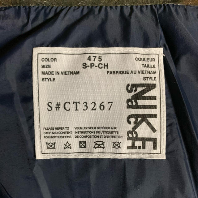 Nike x sacai Women’s Parka NAVY Sサイズ