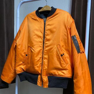 最大5万円OFFクーポン! UNUSED - Orange × White 柄MA-1 - crumiller.com