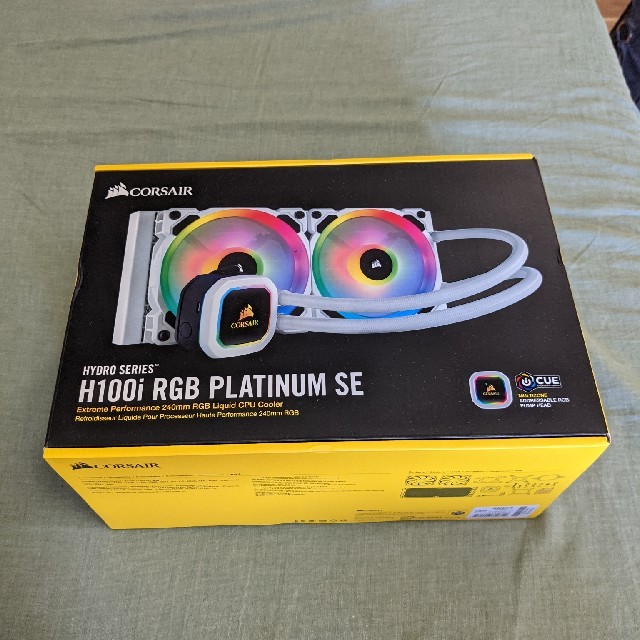 スマホ/家電/カメラ【極美品】簡易水冷 CORSAIR H100i RGB PRATINUM SE