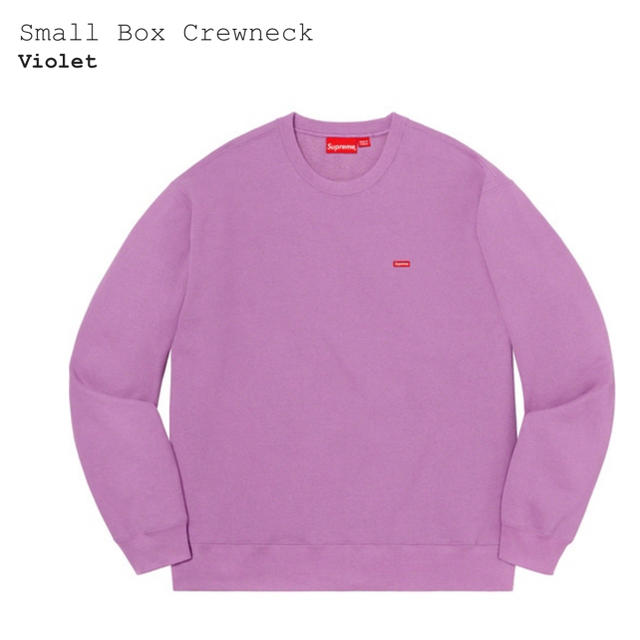 シュプリーム supreme Small Box Crewneck 紫Mサイズトップス