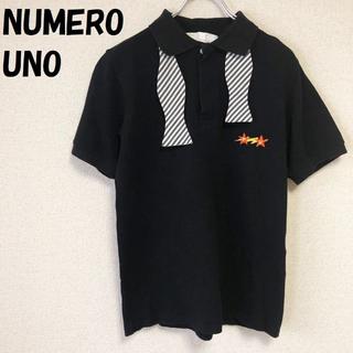 ヌメロウーノ(NUMERO UNO)の【人気】ヌメロ ウーノ ポロシャツ ブラック サイズM(ポロシャツ)