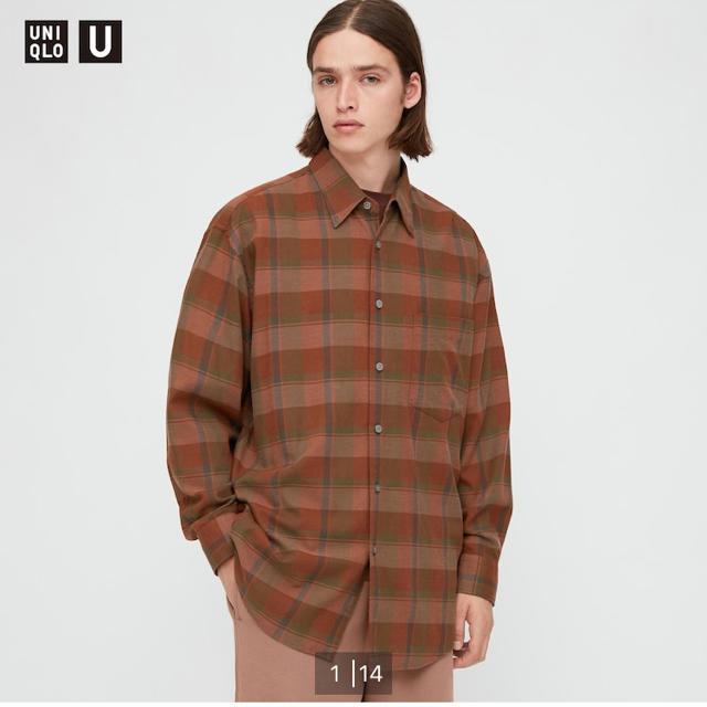 UNIQLO(ユニクロ)の2点セット ライトフランネルワイドフィットチェックシャツ（長袖） メンズのトップス(シャツ)の商品写真