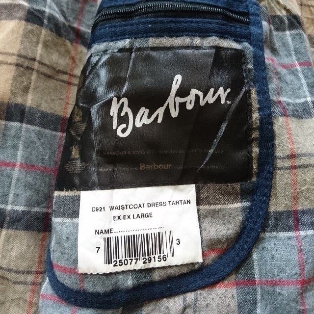 Barbour(バーブァー)の大きいサイズ Barbour 中綿 チェックベスト EXL メンズのジャケット/アウター(その他)の商品写真