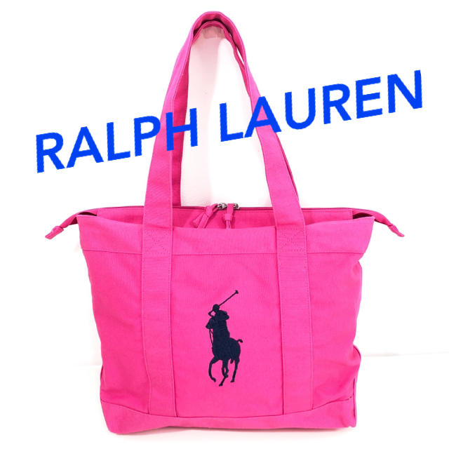 Ralph Lauren(ラルフローレン)のSale★ラルフローレン　トートバッグ★ビッグポニー　ピンク レディースのバッグ(トートバッグ)の商品写真