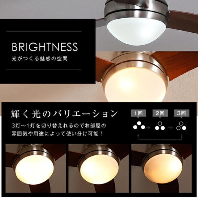 シーリングファンライト LED 天井照明  インテリア/住まい/日用品のライト/照明/LED(天井照明)の商品写真