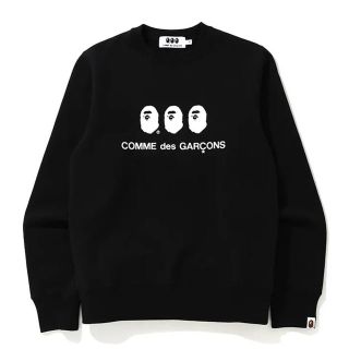 サイズL BAPE コムデギャルソン　大阪店限定　クルーネック　ブラック