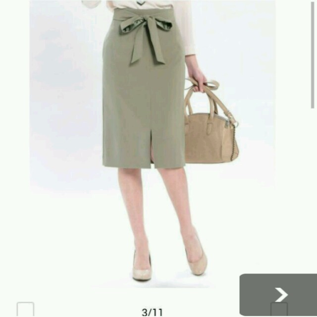 ViS(ヴィス)の VIS カーキスカート レディースのスカート(ひざ丈スカート)の商品写真