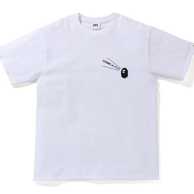 A BATHING APE(アベイシングエイプ)のサイズXL BAPE コムデギャルソン　ホワイト　大阪限定 メンズのトップス(Tシャツ/カットソー(半袖/袖なし))の商品写真