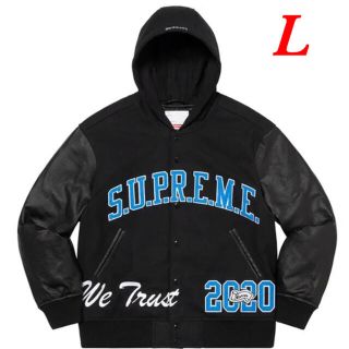 シュプリーム(Supreme)のsupreme  King Hooded Varsity Jacket(スタジャン)