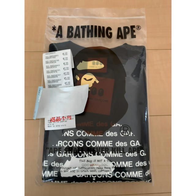 A BATHING APE(アベイシングエイプ)のサイズXL BAPE コムデギャルソン ブラック 大阪限定 メンズのトップス(Tシャツ/カットソー(半袖/袖なし))の商品写真