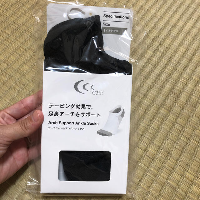 C3fit(シースリーフィット)の新品☆C3fit アーチサポートアンクルソックス スポーツ/アウトドアのランニング(ウェア)の商品写真