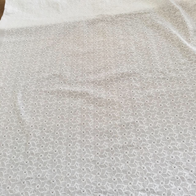 【N48生地】コットンレース生地 刺繍レース50×80cm幅　綿100% ハンドメイドの素材/材料(生地/糸)の商品写真