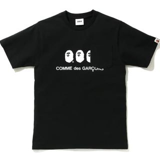 アベイシングエイプ(A BATHING APE)のサイズXL BAPE コムデギャルソン ブラック 大阪限定(Tシャツ/カットソー(半袖/袖なし))