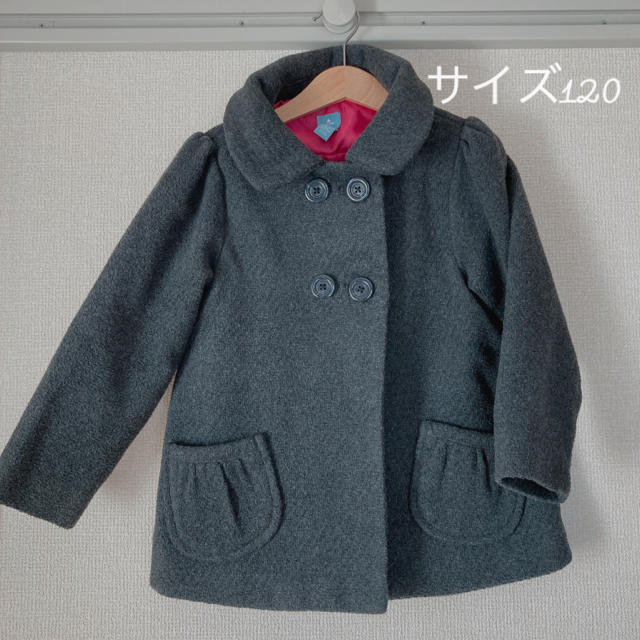 babyGAP(ベビーギャップ)の【GAP】グレーコート(サイズ120) キッズ/ベビー/マタニティのキッズ服女の子用(90cm~)(コート)の商品写真